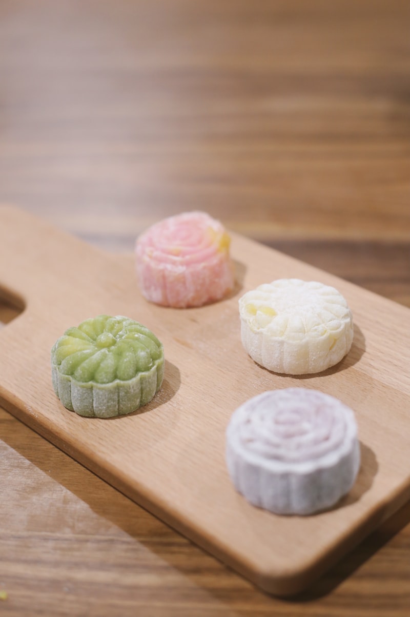 Traditional mooncakes and tea for Mid-Autumn Festival celebration